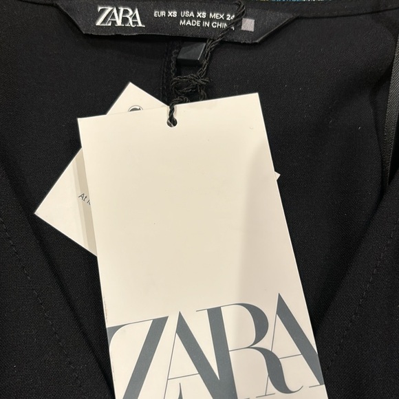 ZARA Midi Dress Elasticized Waist V- Neck - Picture 8 of 10